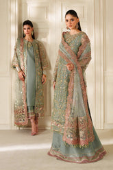 EMBROIDERED NET CH14-06 UNSTITCHED