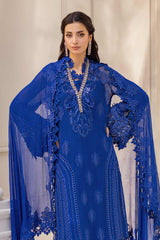 3 Piece Unstitched Embroidered Chiffon Suit | MPC-25-103