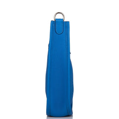Hermes Bleu Zellige Clemence Evelyne TPM Bag Palladium Hardware