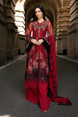 Boorban Soirée – Volume-01 D6 | Red Embellished Formal 3-Piece