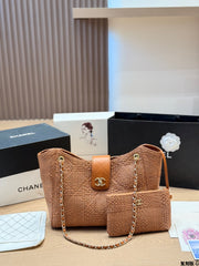 CHANEL woven mini sachet