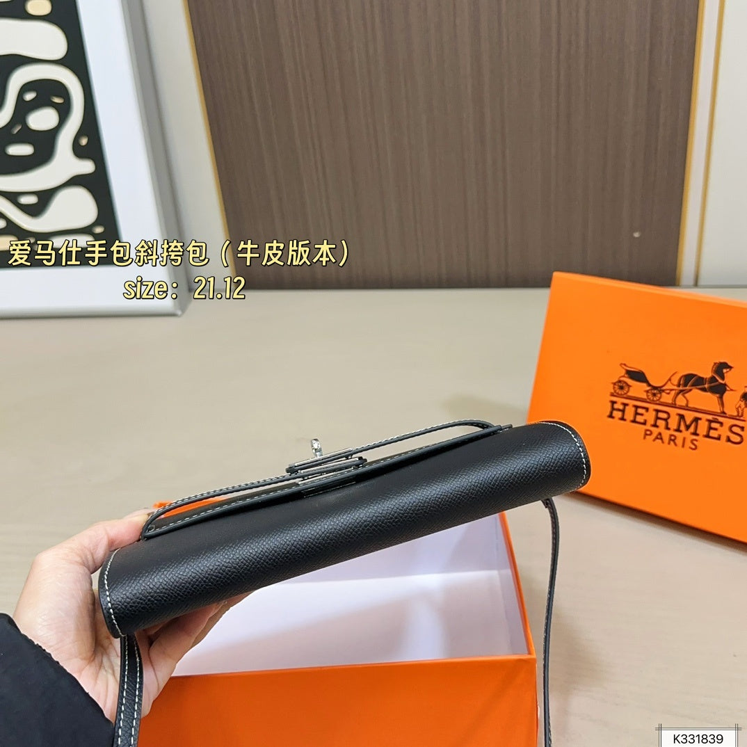 Leather Hermès Kelly handbag with box