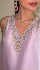 Lilac Embellished Kurta Set – Pakistani Formal Wear