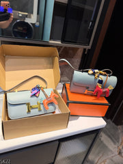 Hermes leather stewardess bag