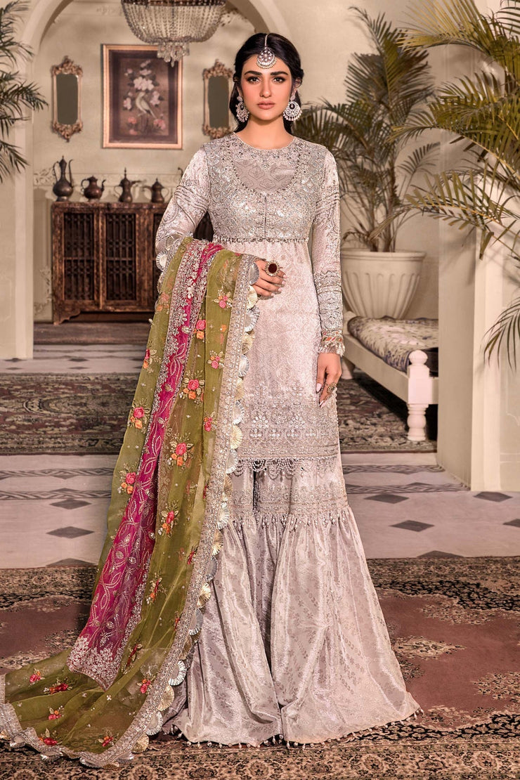 Unstitched EMBROIDERED - Silver BD-2601