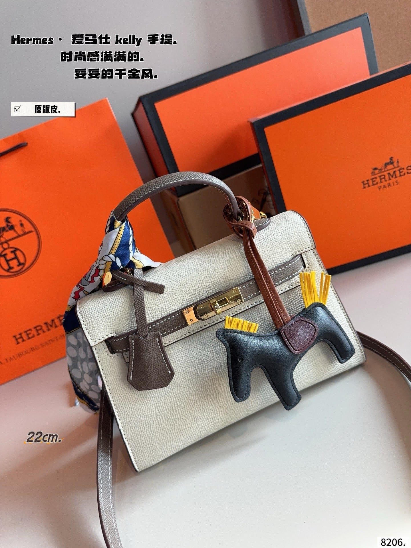 Genuine leather Hermes Kelly bag