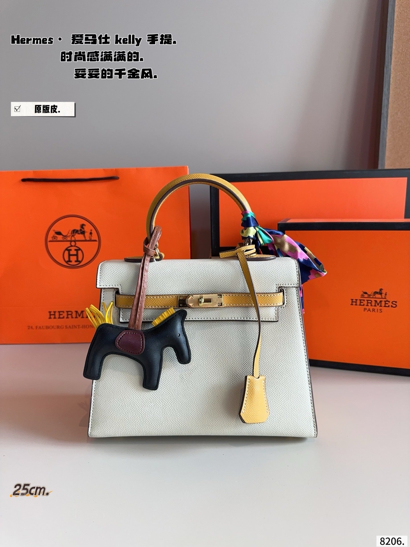 Genuine leather Hermes Kelly bag