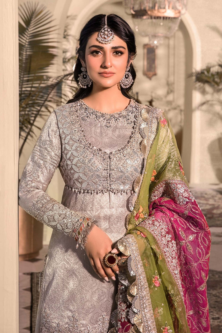 Unstitched EMBROIDERED - Silver BD-2601