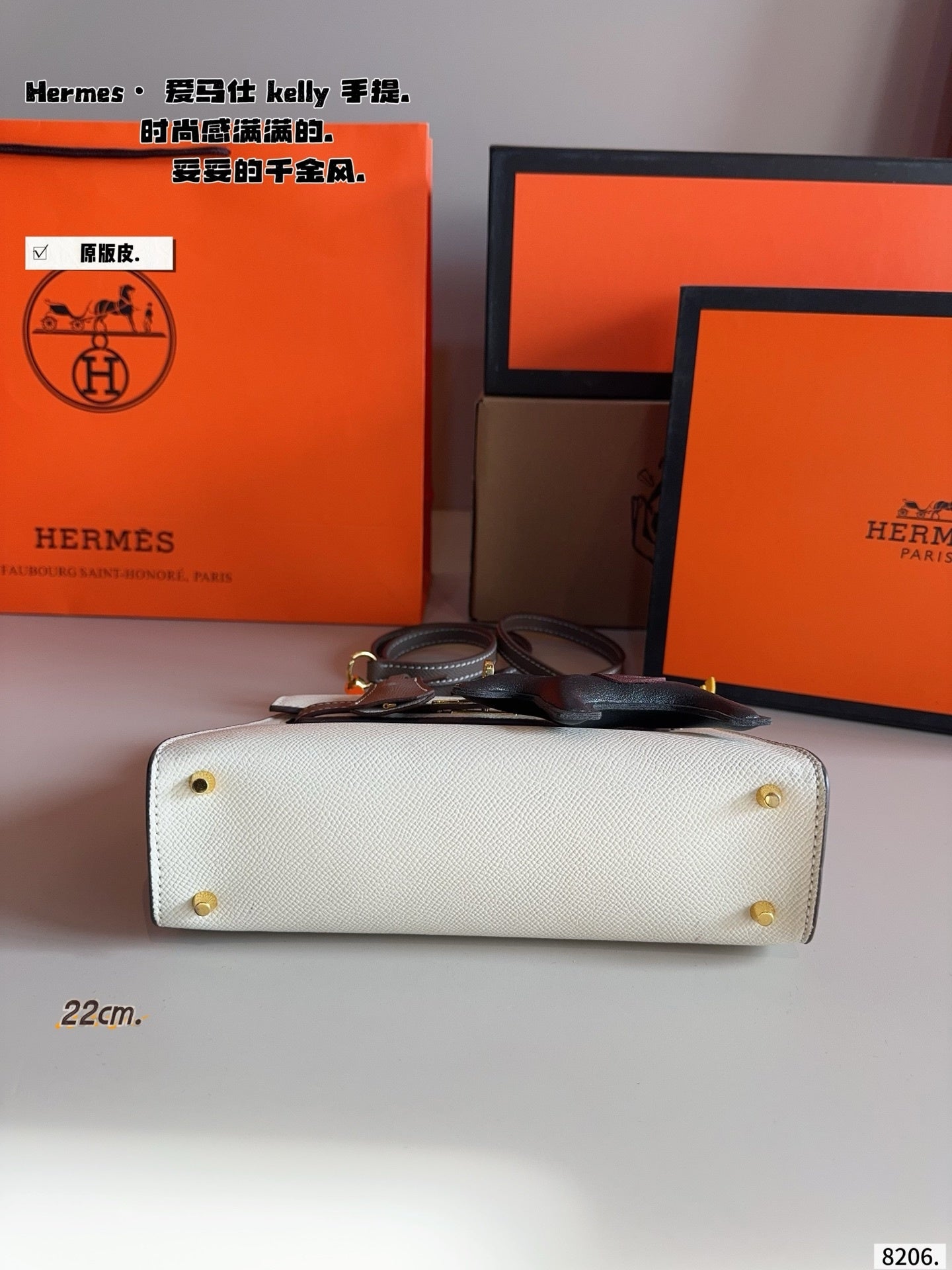 Genuine leather Hermes Kelly bag