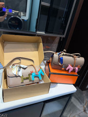 Hermes leather stewardess bag