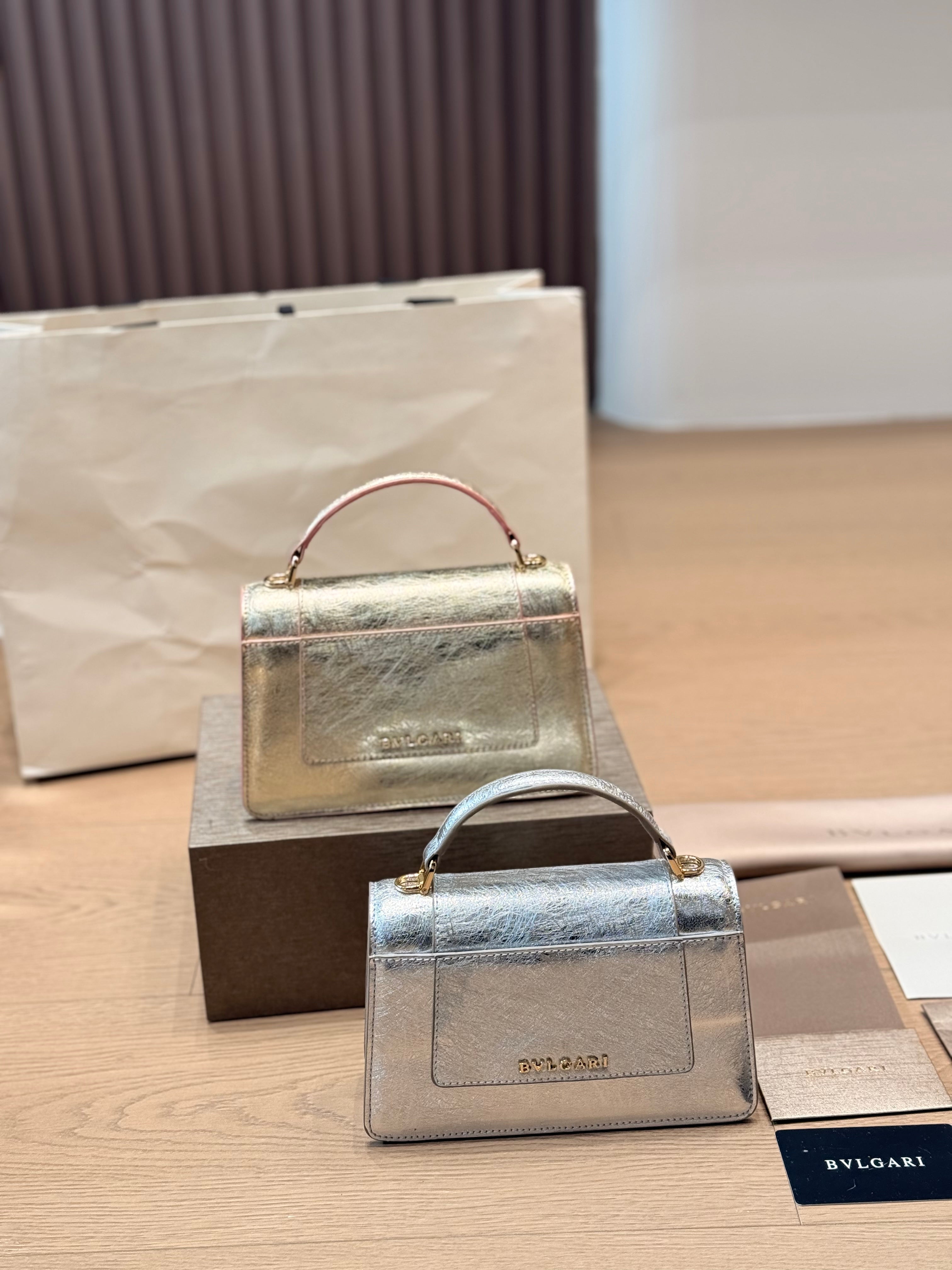 Bulgari Serpenti silver chain bag