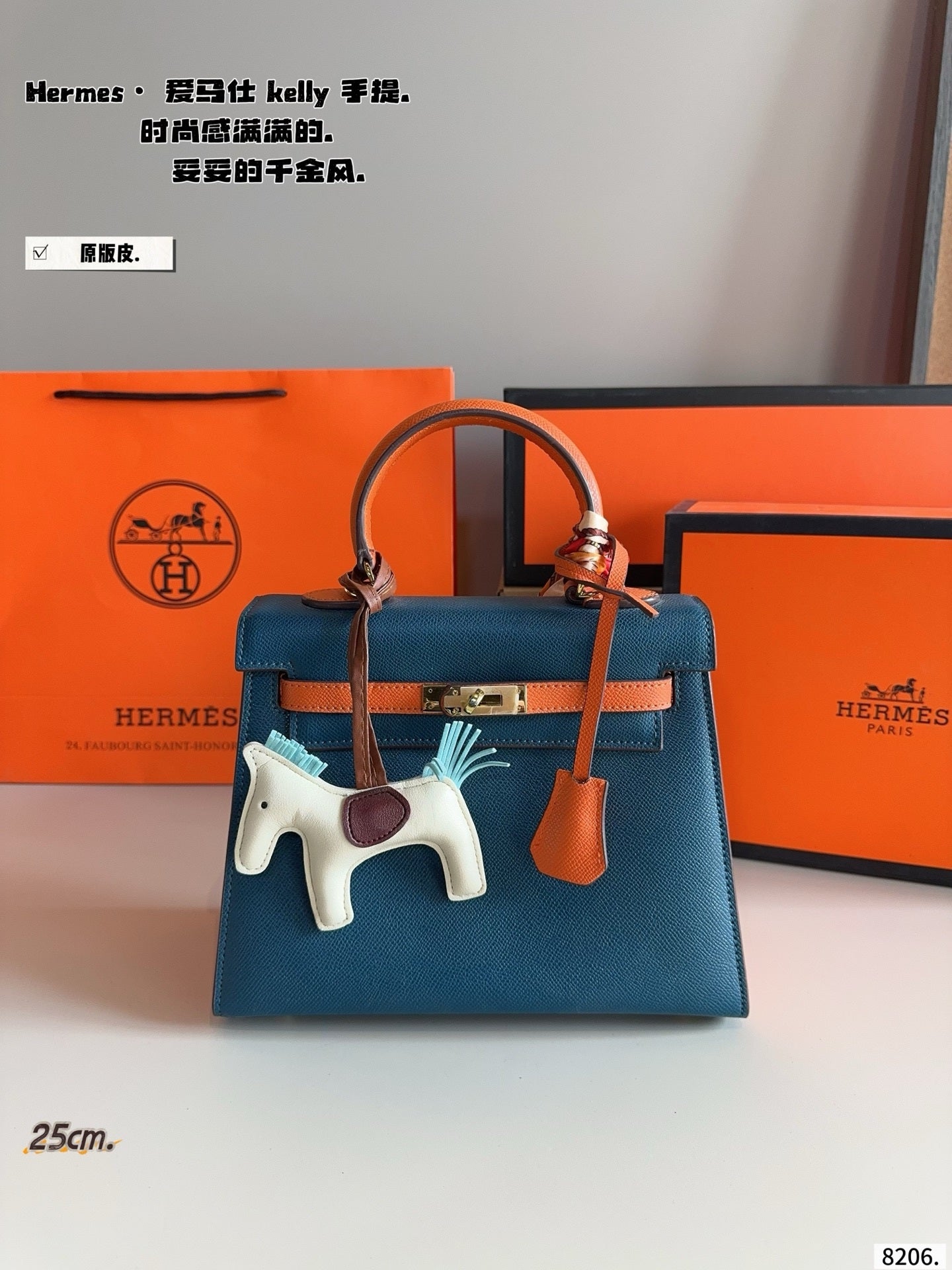 Genuine leather Hermes Kelly bag