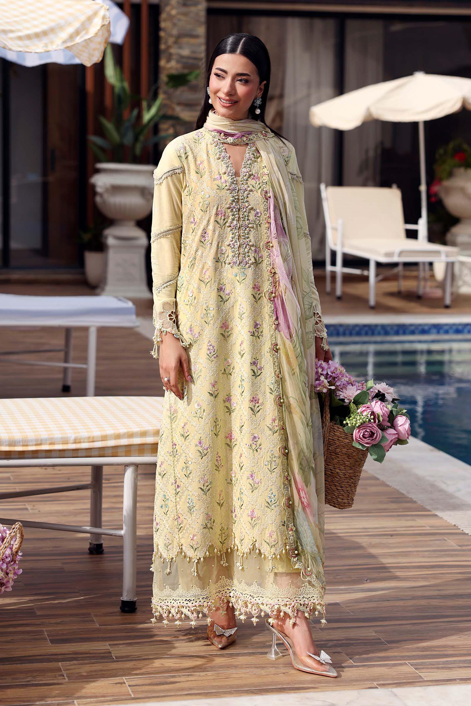 3 Piece Unstitched Embroidered Lawn Suit