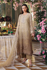 3 Piece Unstitched Embroidered Chiffon Suit