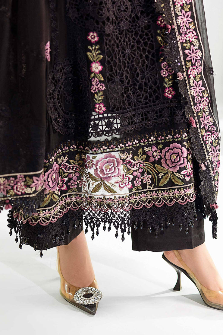 3 Piece Unstitched Embroidered Chiffon Suit | MPC-25-104