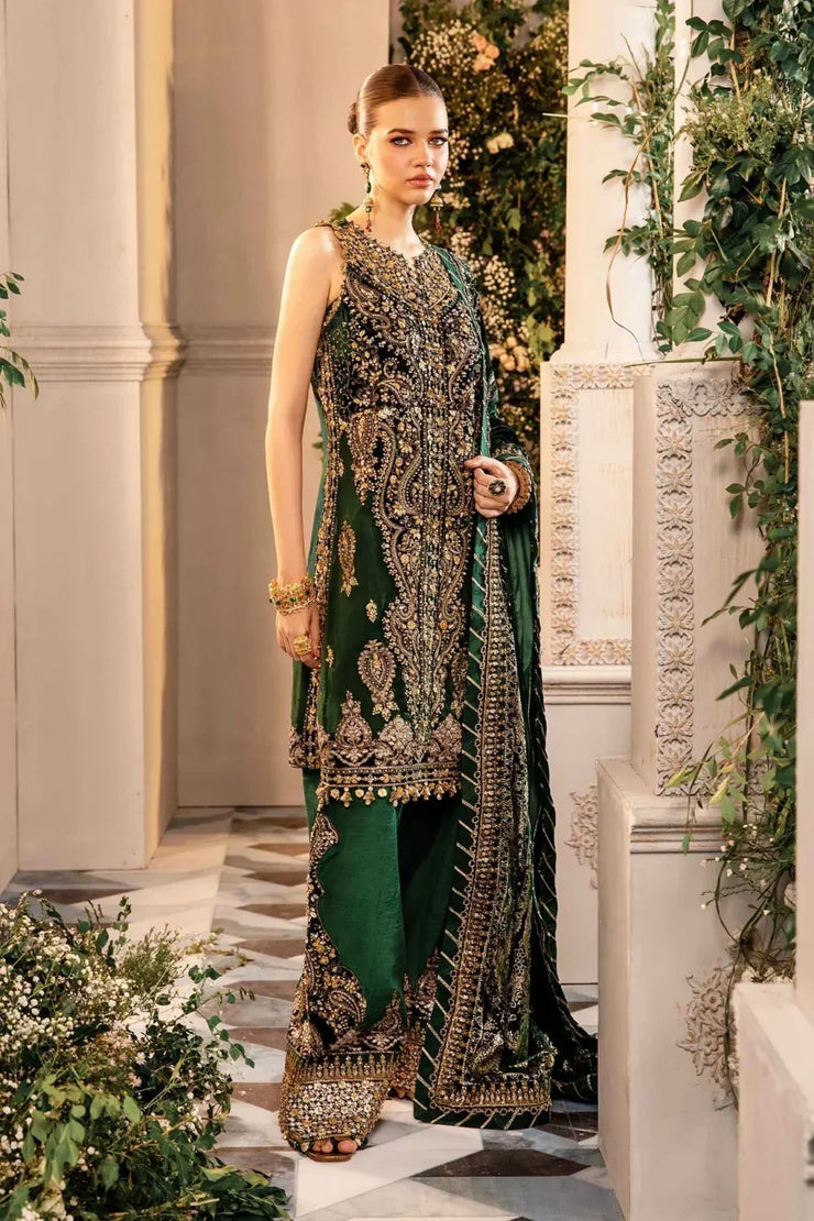 3 Piece Unstitched Embroidered Organza Suit | BD-2904