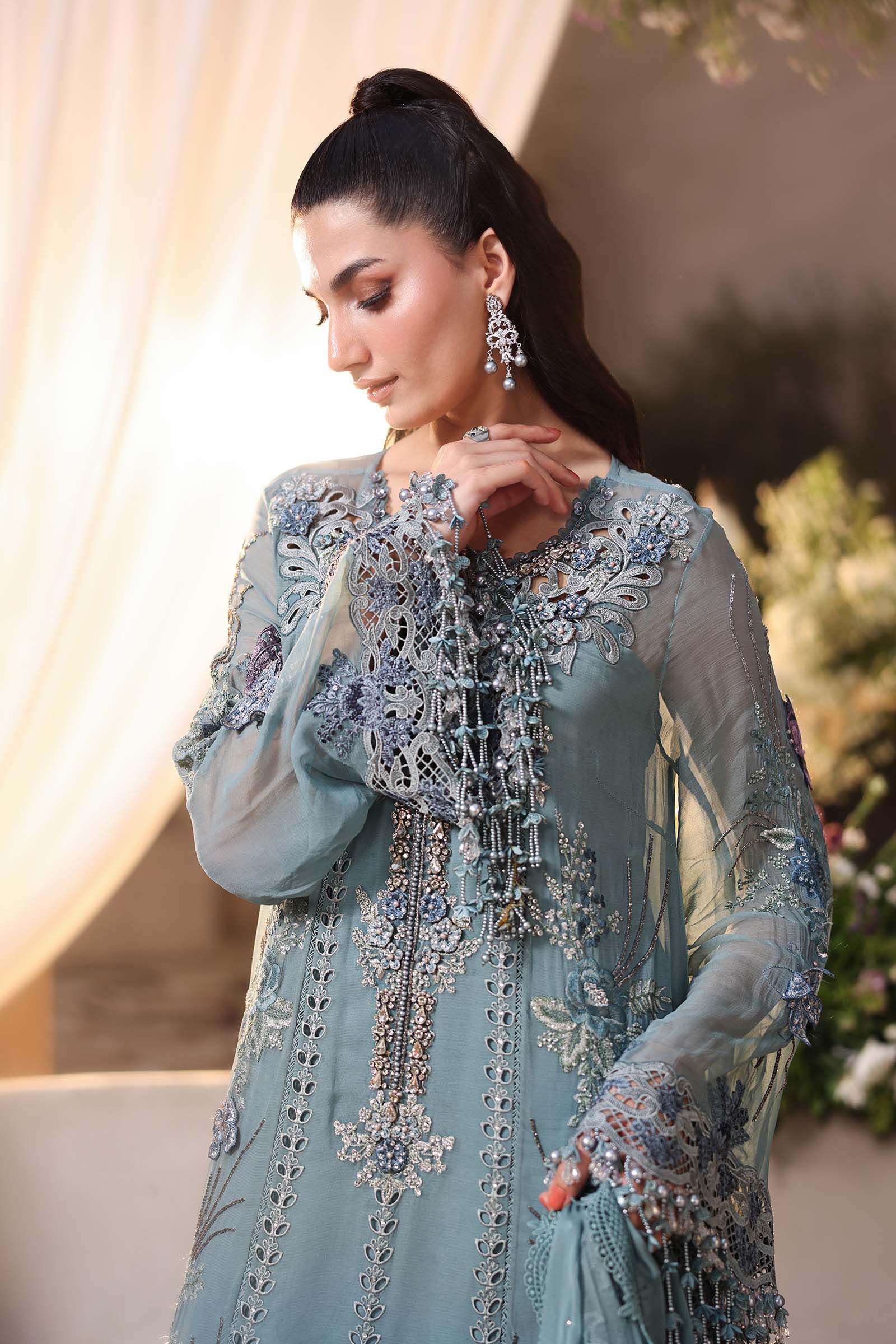 3 Piece Unstitched Embroidered Chiffon Suit