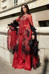 Boorban Soirée – Volume-01 D6 | Red Embellished Formal 3-Piece
