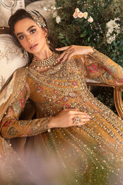 Maria B - Golden Embroidered Bridal