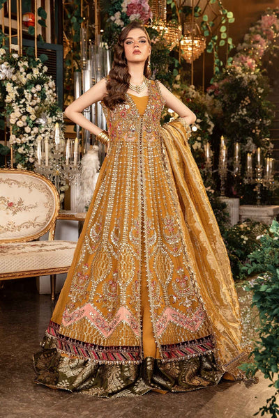 Maria B - Golden Embroidered Bridal