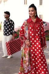 3 Piece Unstitched Embroidered Lawn Suit