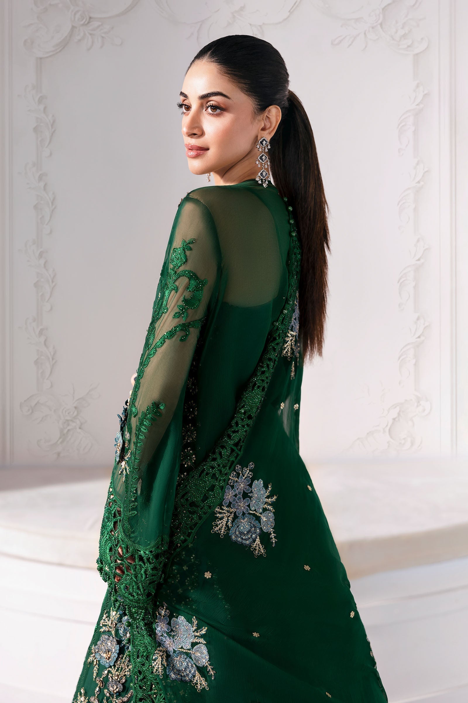 3 Piece Unstitched Embroidered Chiffon Suit | BD-3008
