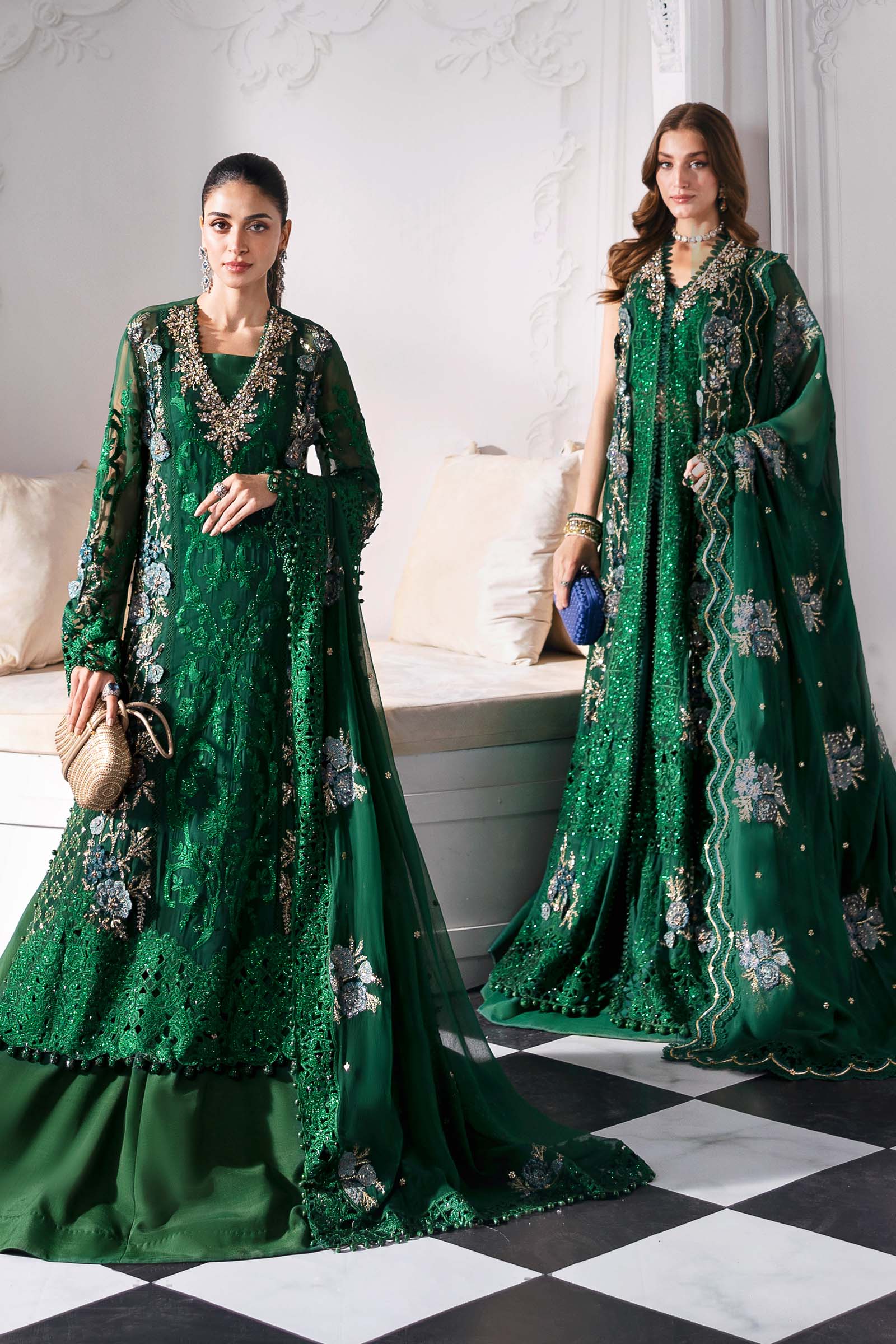 3 Piece Unstitched Embroidered Chiffon Suit | BD-3008