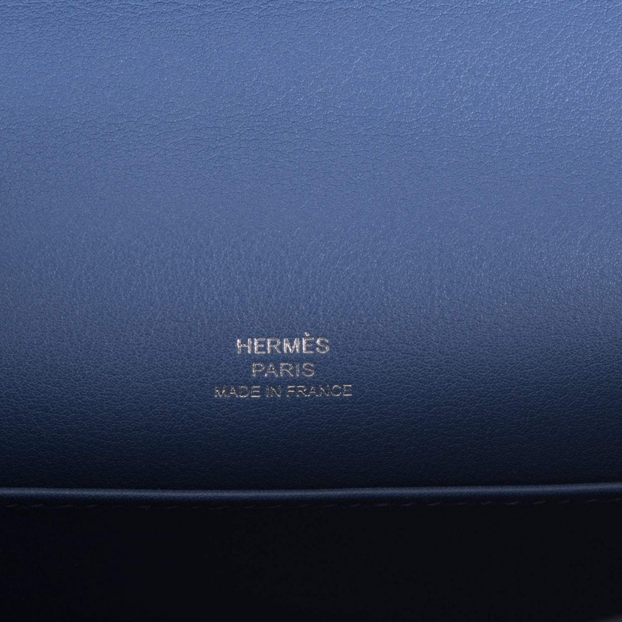 Hermes Kelly Pochette Blue Brighton Swift Palladium Hardware
