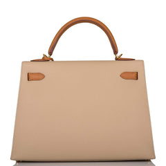 Hermes Kelly Sellier 32cm Gold and Trench Epsom Gold Hardware