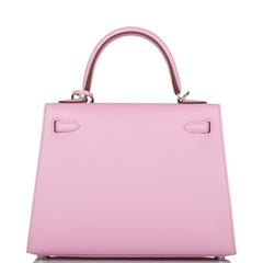 Hermes Mauve Sylvestre Epsom Sellier Kelly 25cm Palladium Hardware