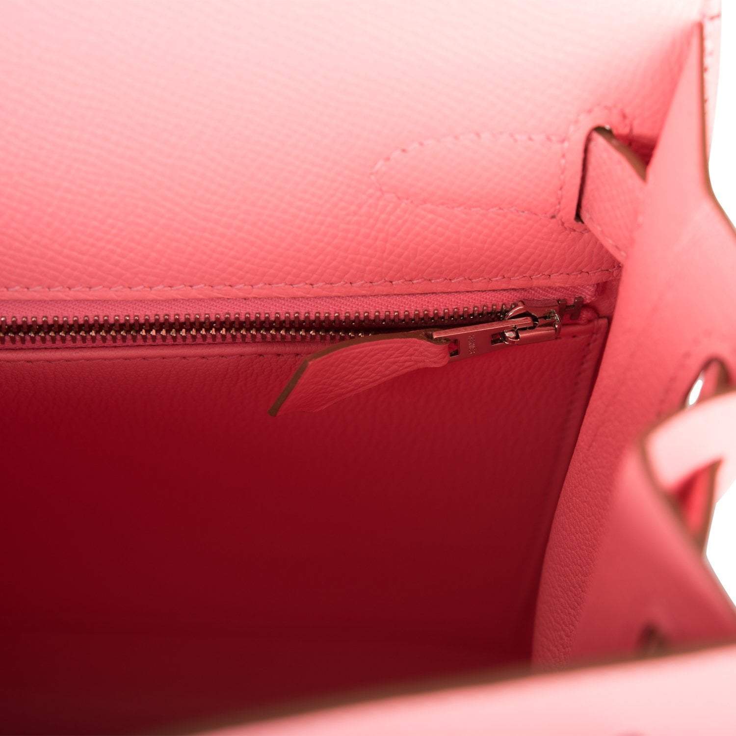 Hermes Rose Confetti Epsom Sellier Kelly 28cm Palladium Hardware