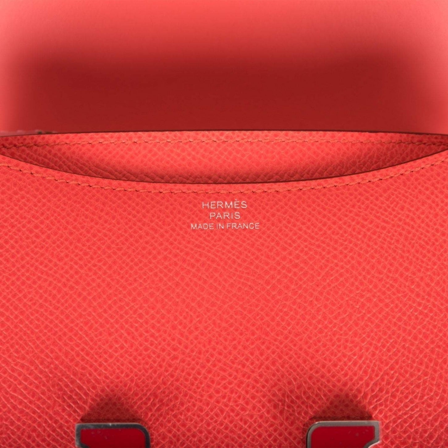 Hermes Rose Enamel Mini Constance 18cm Texas Epsom and Rouge de Coeur Palladium Hardware