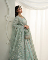 Rua by Faiza Saqlain Embroidered Organza Unstitched 3Pc Suit - SELIN