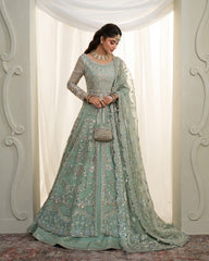 Rua by Faiza Saqlain Embroidered Organza Unstitched 3Pc Suit - SELIN