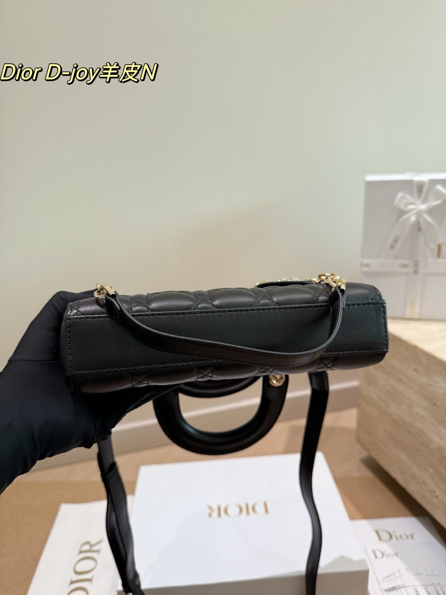 leather Dior Lady D-Joy horizontal bag (made of lambskin)