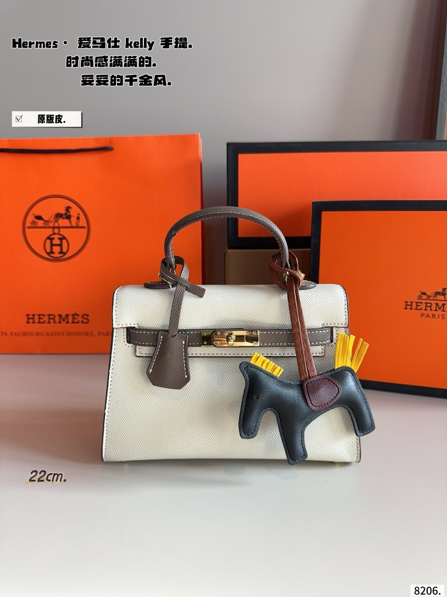 Genuine leather Hermes Kelly bag