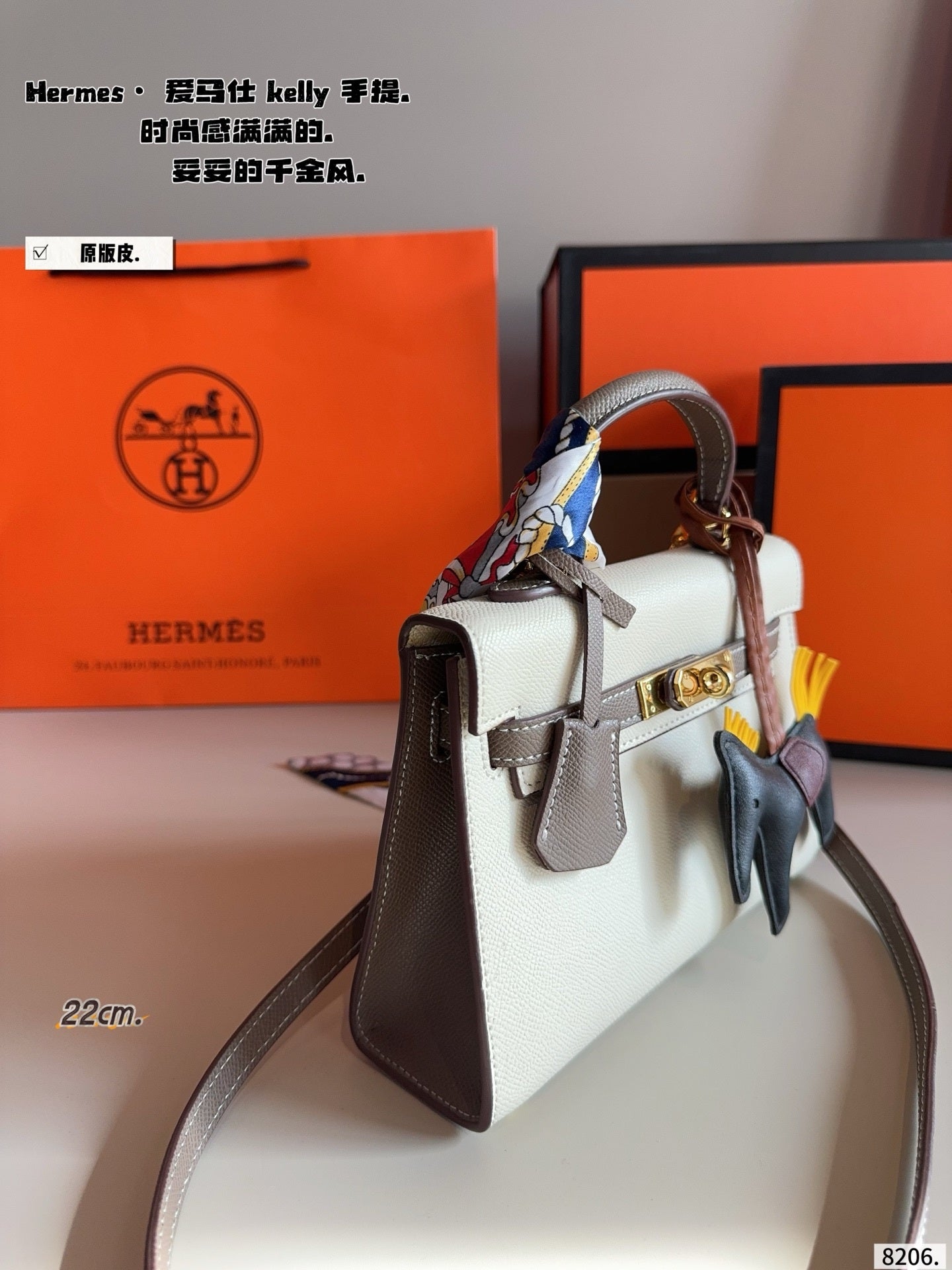 Genuine leather Hermes Kelly bag