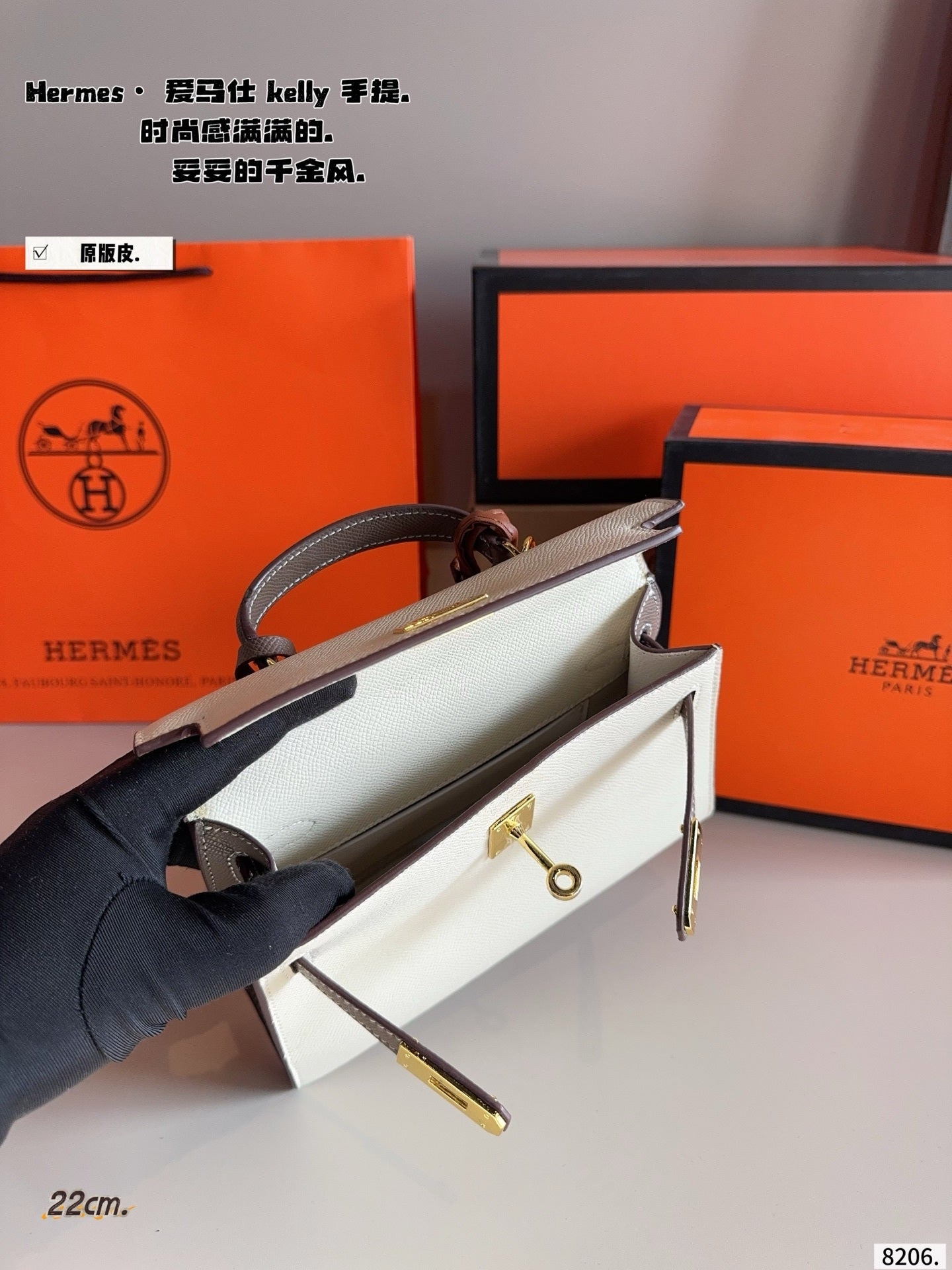 Genuine leather Hermes Kelly bag