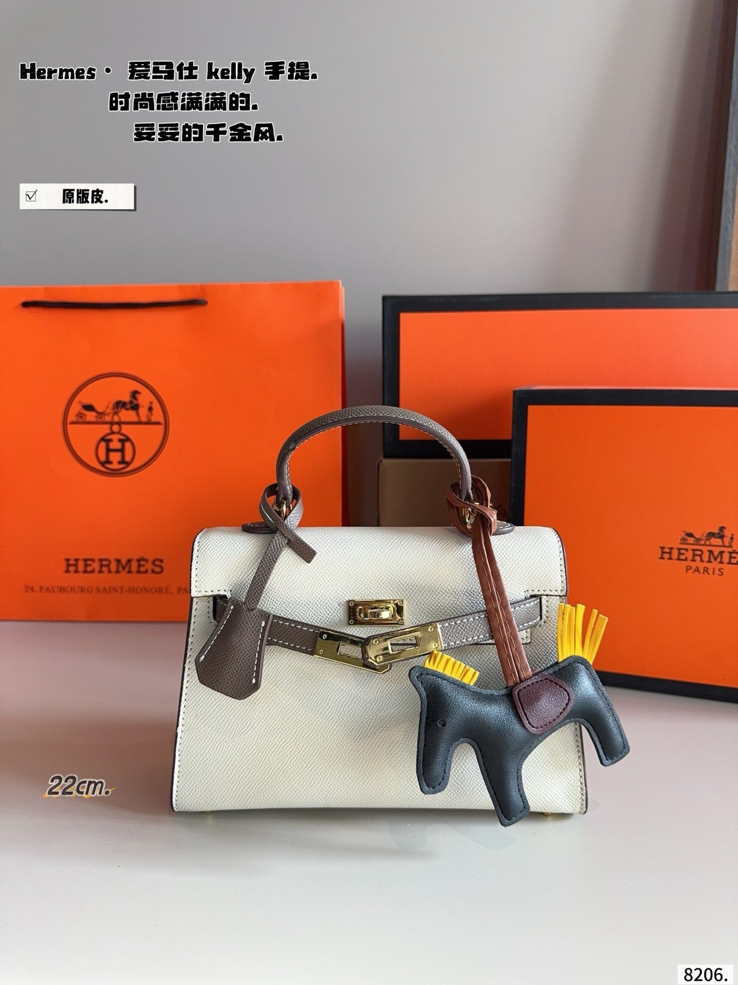 Genuine leather Hermes Kelly bag
