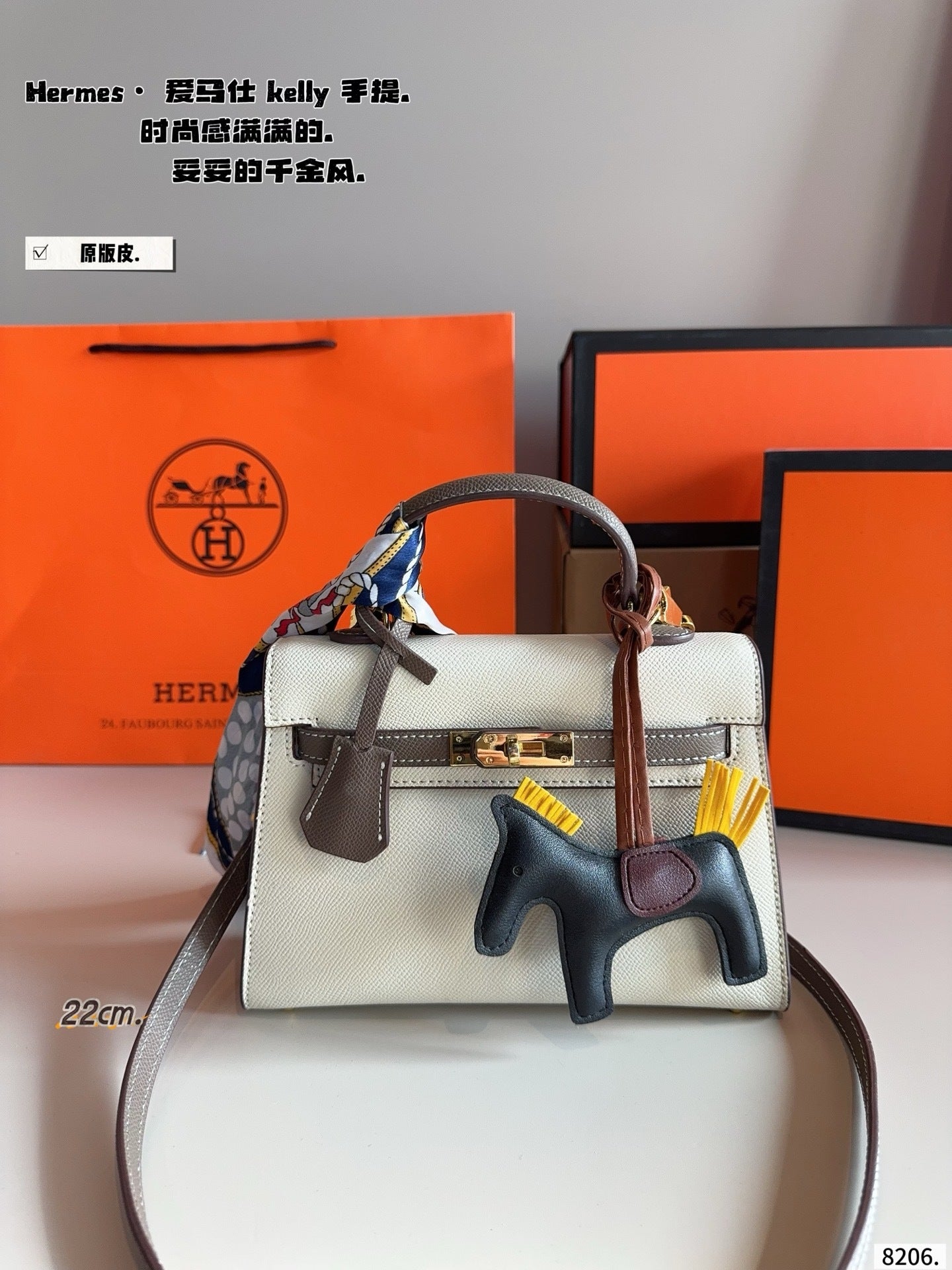 Genuine leather Hermes Kelly bag